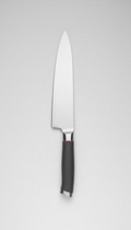 Stainless steel chef’s knife with ergonomic handle